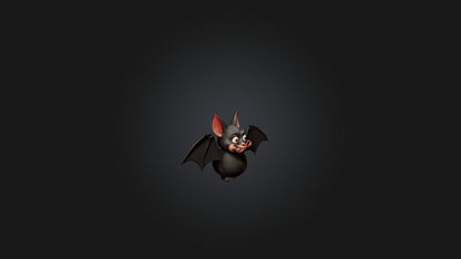 3D model Cartoon Vampire Bat VR / AR / low-poly