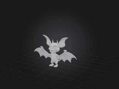 3D model Cartoon Vampire Bat VR / AR / low-poly