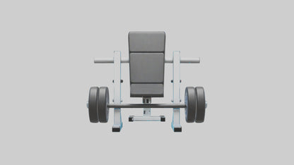 Cartoon Weight Bench model 3D model