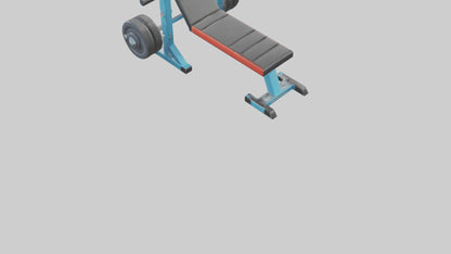 Cartoon Weight Bench model 3D model