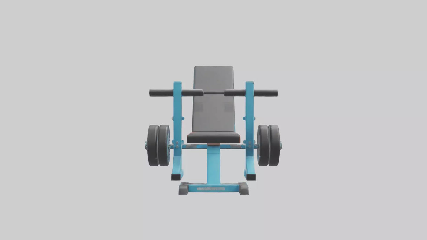 Cartoon Weight Bench model 3D model