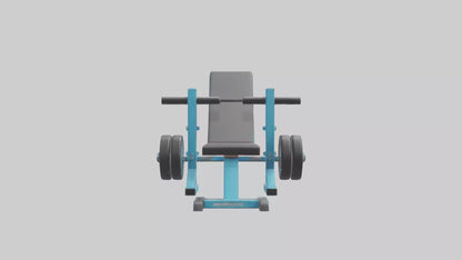 Cartoon Weight Bench model 3D model