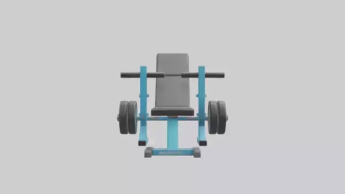 Cartoon Weight Bench model 3D model