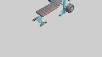 Cartoon Weight Bench model 3D model