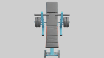 Cartoon Weight Bench model 3D model