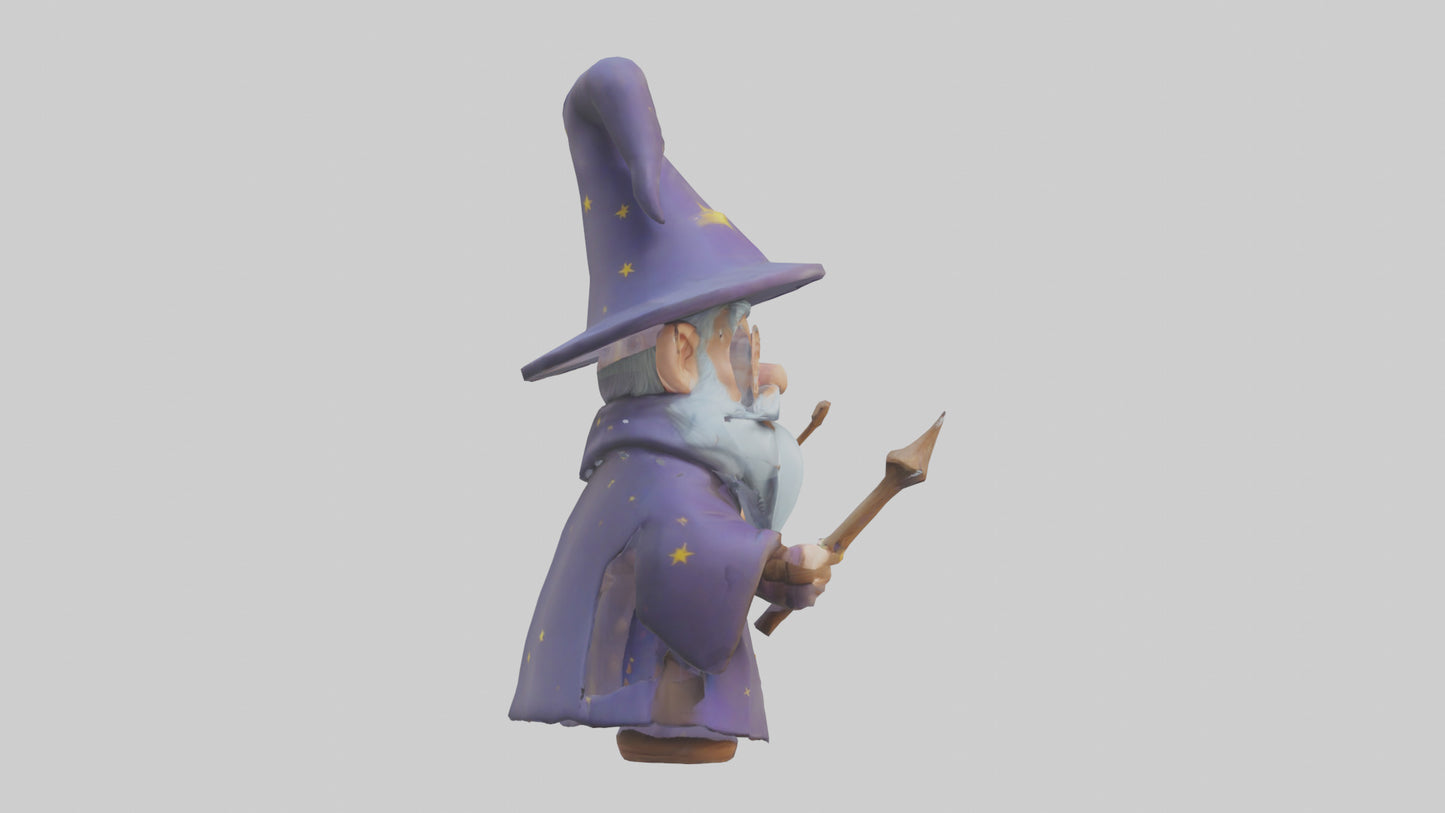 Cartoon Wizard model 3D model