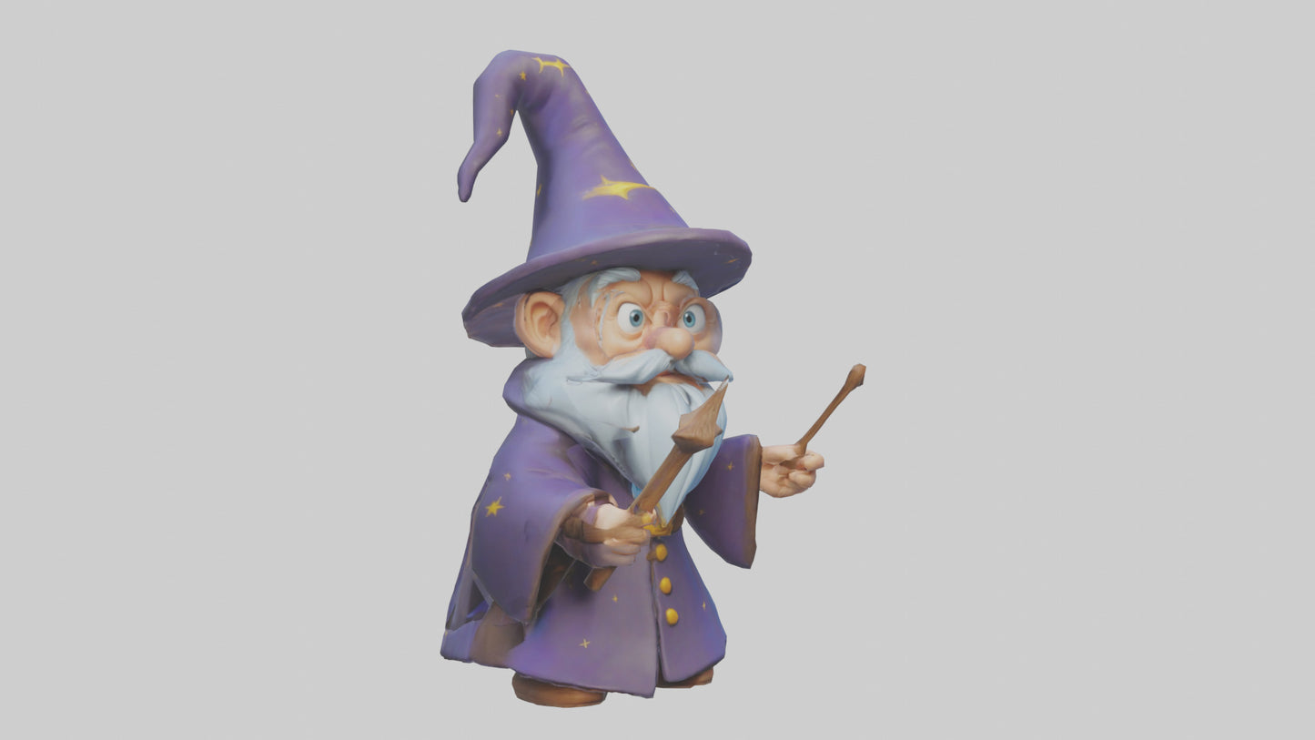 Cartoon Wizard model 3D model