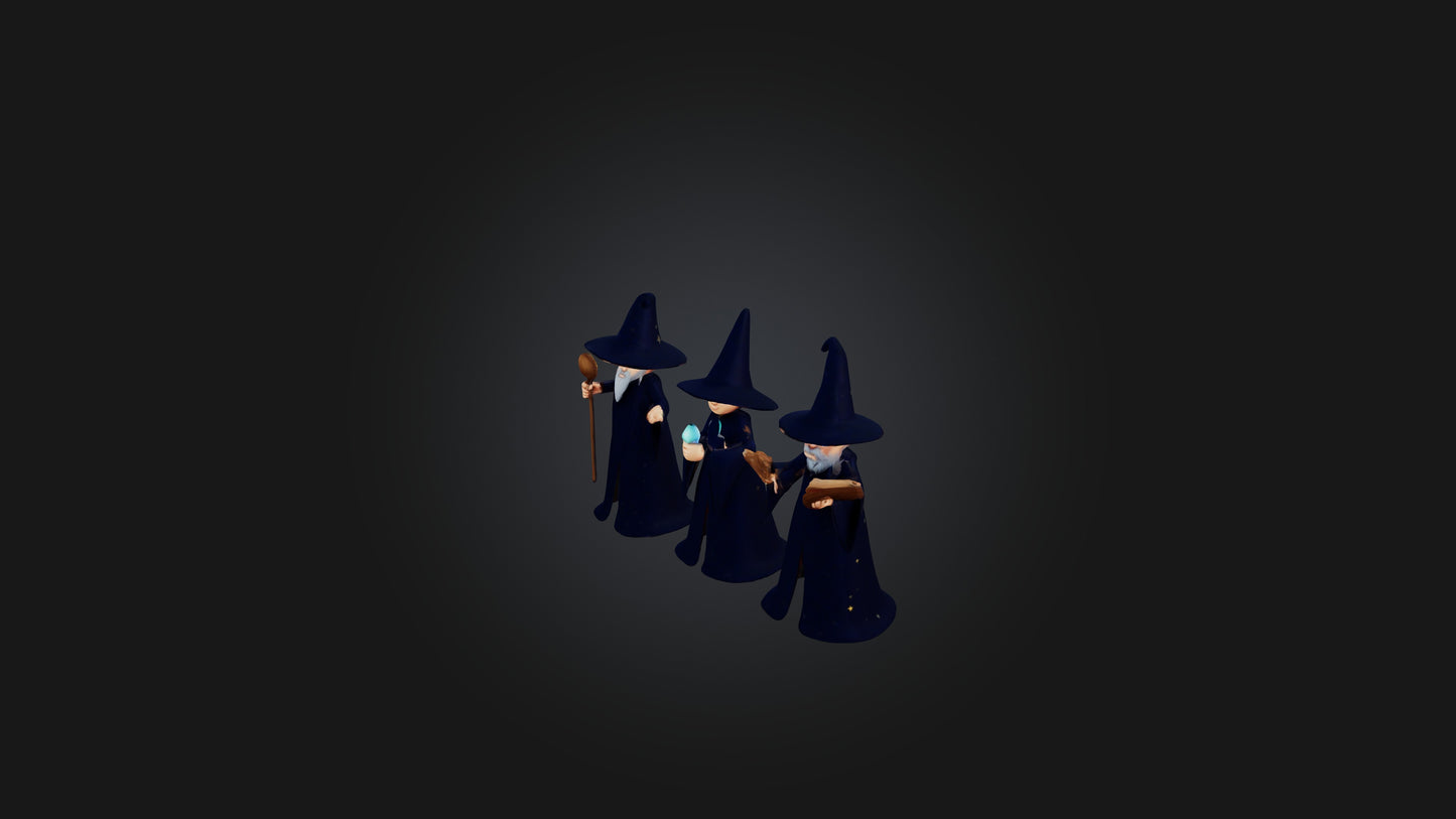 Cartoon Wizards 3D model