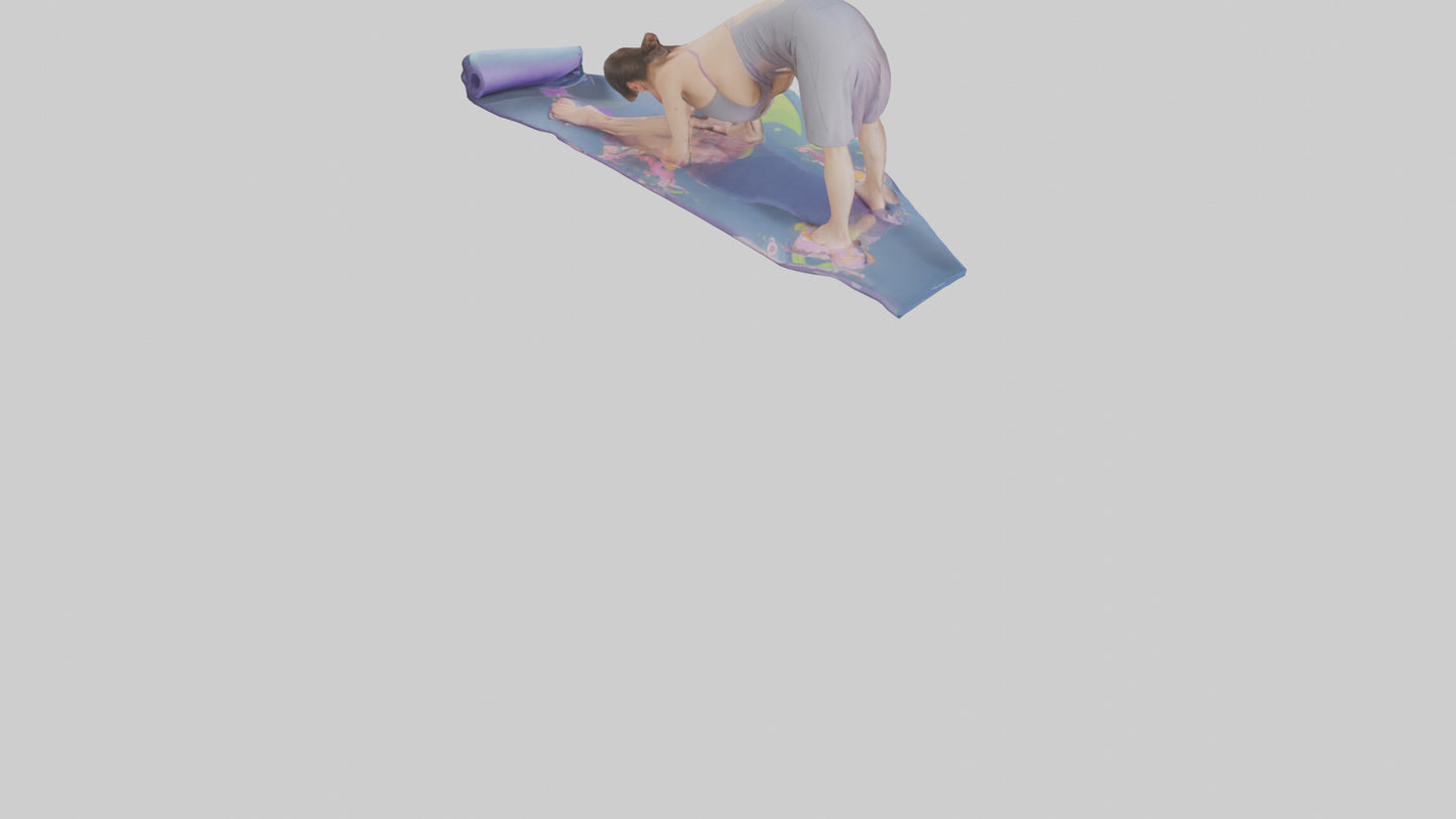 Cartoon Yoga Mat model 3D model