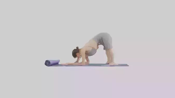Cartoon Yoga Mat model 3D model