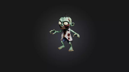 3D model Cartoon Zombie VR / AR / low-poly
