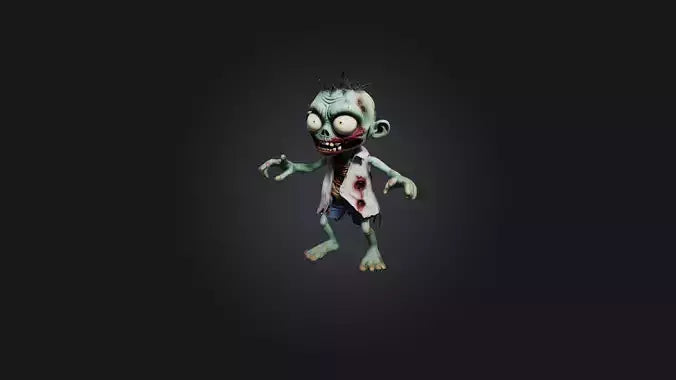 3D model Cartoon Zombie VR / AR / low-poly