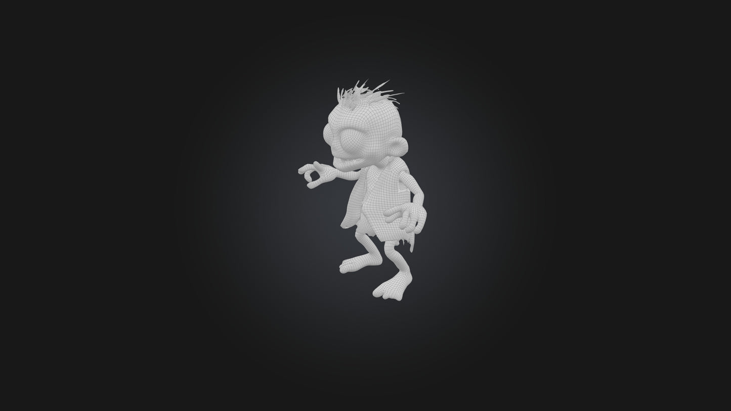 3D model Cartoon Zombie VR / AR / low-poly