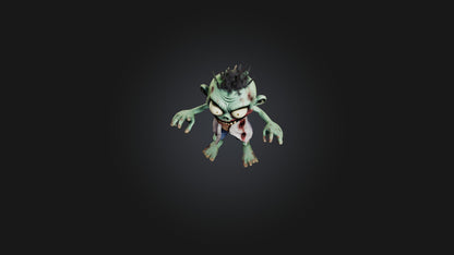 3D model Cartoon Zombie VR / AR / low-poly