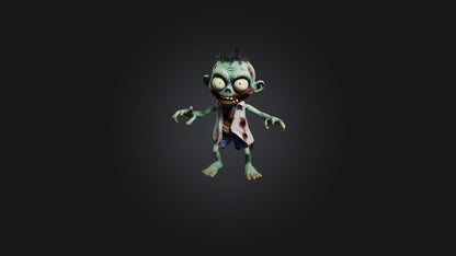 3D model Cartoon Zombie VR / AR / low-poly
