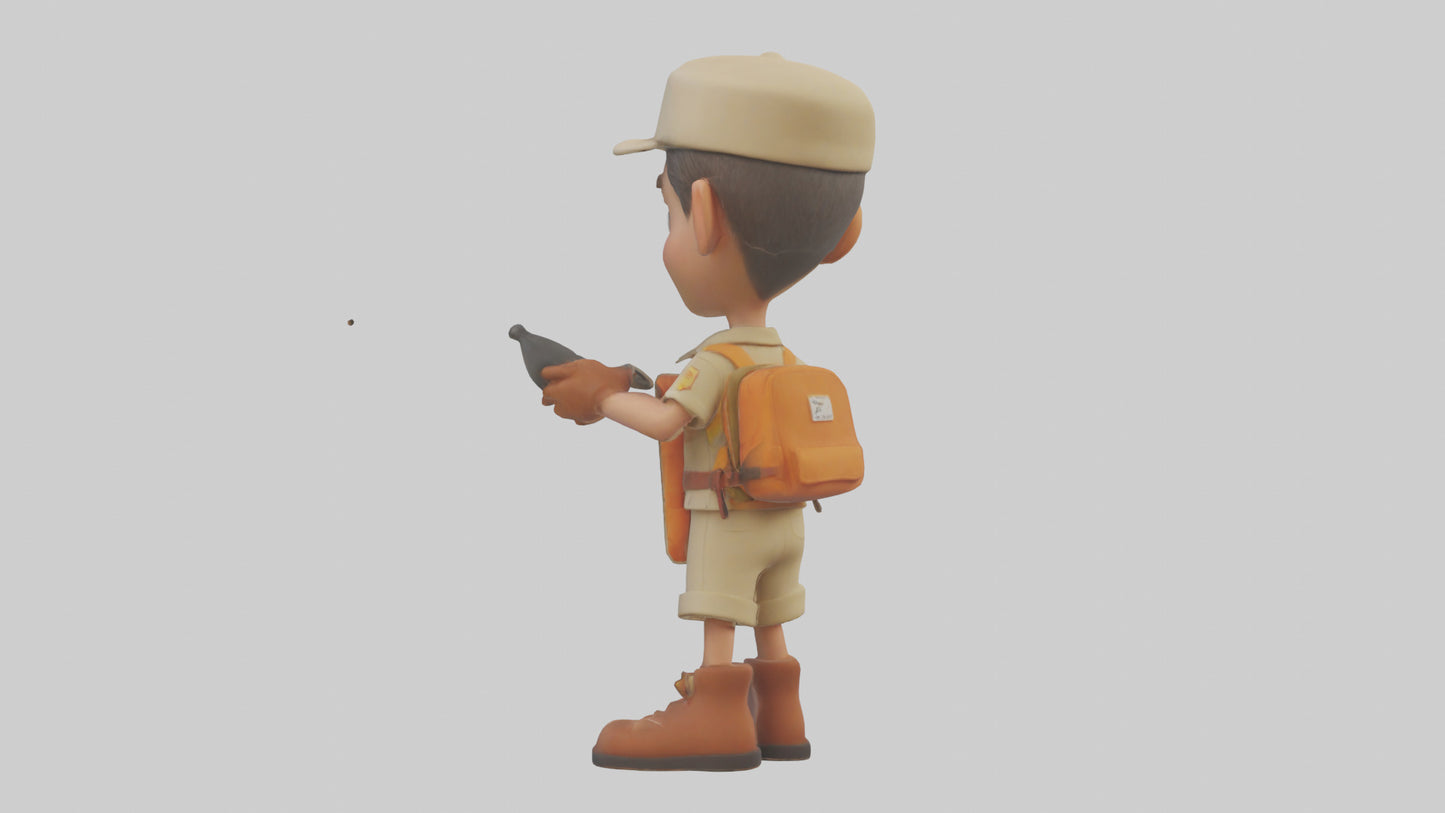 Cartoon Zookeeper model 3D model