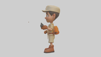 Cartoon Zookeeper model 3D model