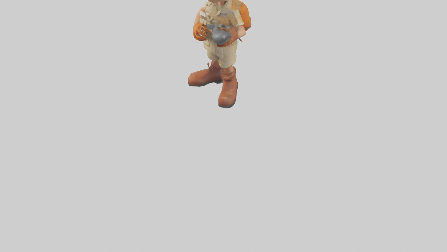 Cartoon Zookeeper model 3D model