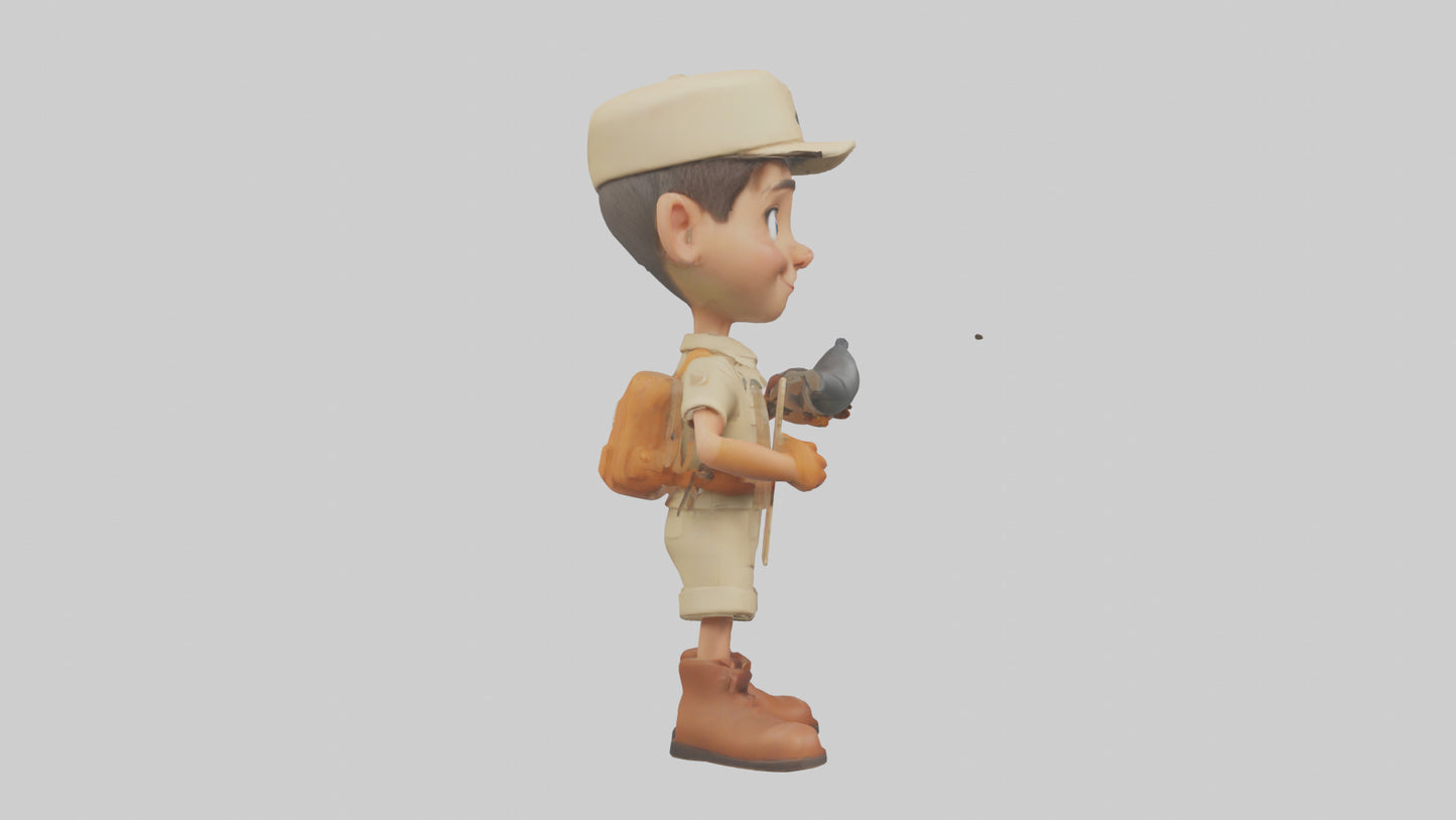 Cartoon Zookeeper model 3D model