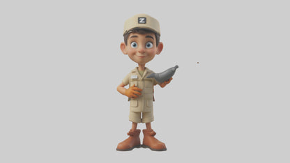 Cartoon Zookeeper model 3D model