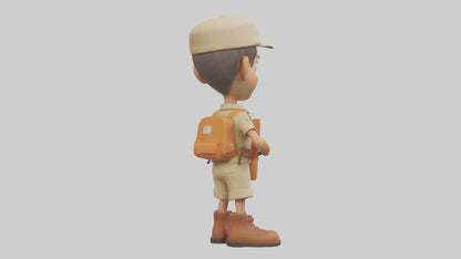 Cartoon Zookeeper model 3D model