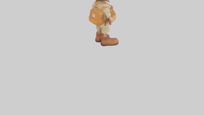 Cartoon Zookeeper model 3D model