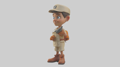 Cartoon Zookeeper model 3D model