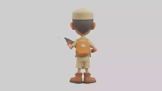 Cartoon Zookeeper model 3D model