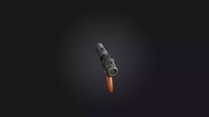 cartooon gun 3D model