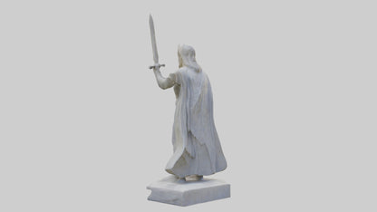 Carved stone statue model VR / AR / low-poly