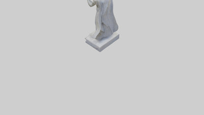 Carved stone statue model VR / AR / low-poly