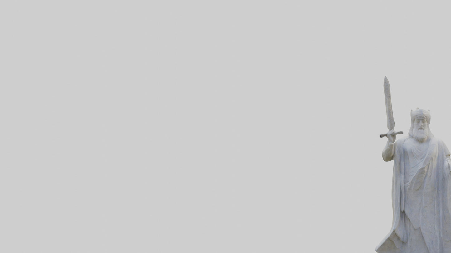 Carved stone statue model VR / AR / low-poly