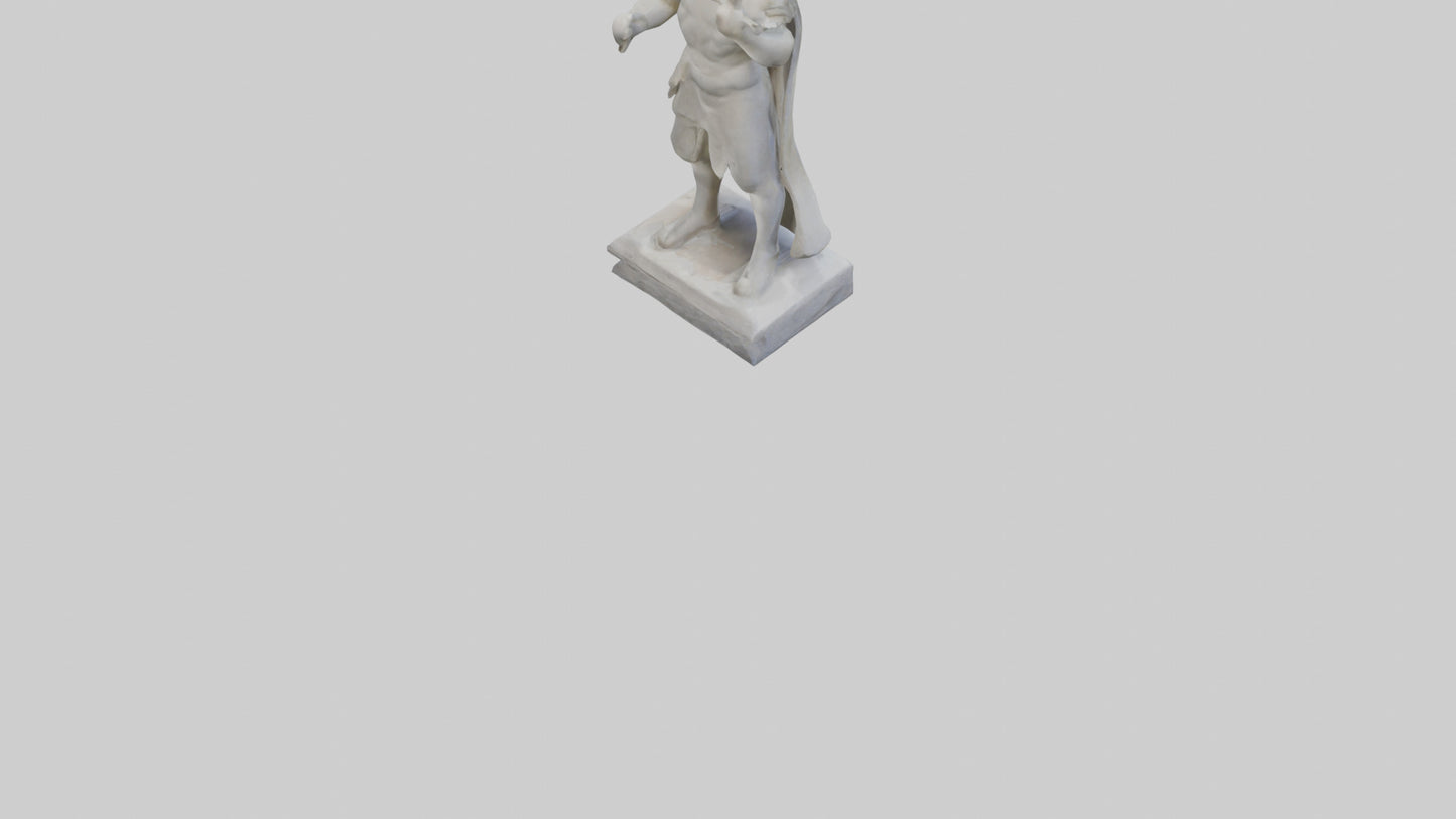 Carved stone statue model VR / AR / low-poly