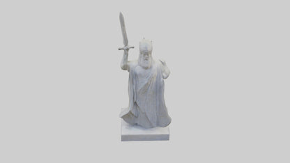 Carved stone statue model VR / AR / low-poly