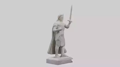 Carved stone statue model VR / AR / low-poly