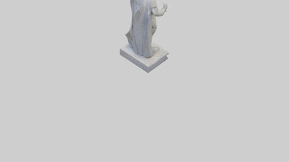 Carved stone statue model VR / AR / low-poly