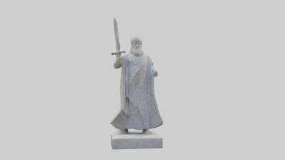 Carved stone statue model VR / AR / low-poly