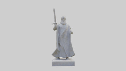 Carved stone statue model VR / AR / low-poly