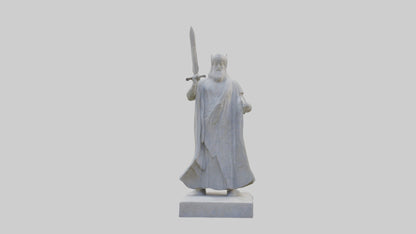 Carved stone statue model VR / AR / low-poly