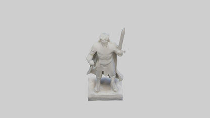 Carved stone statue model VR / AR / low-poly