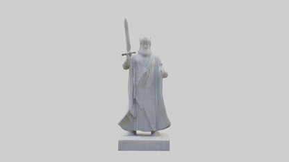 Carved stone statue model VR / AR / low-poly