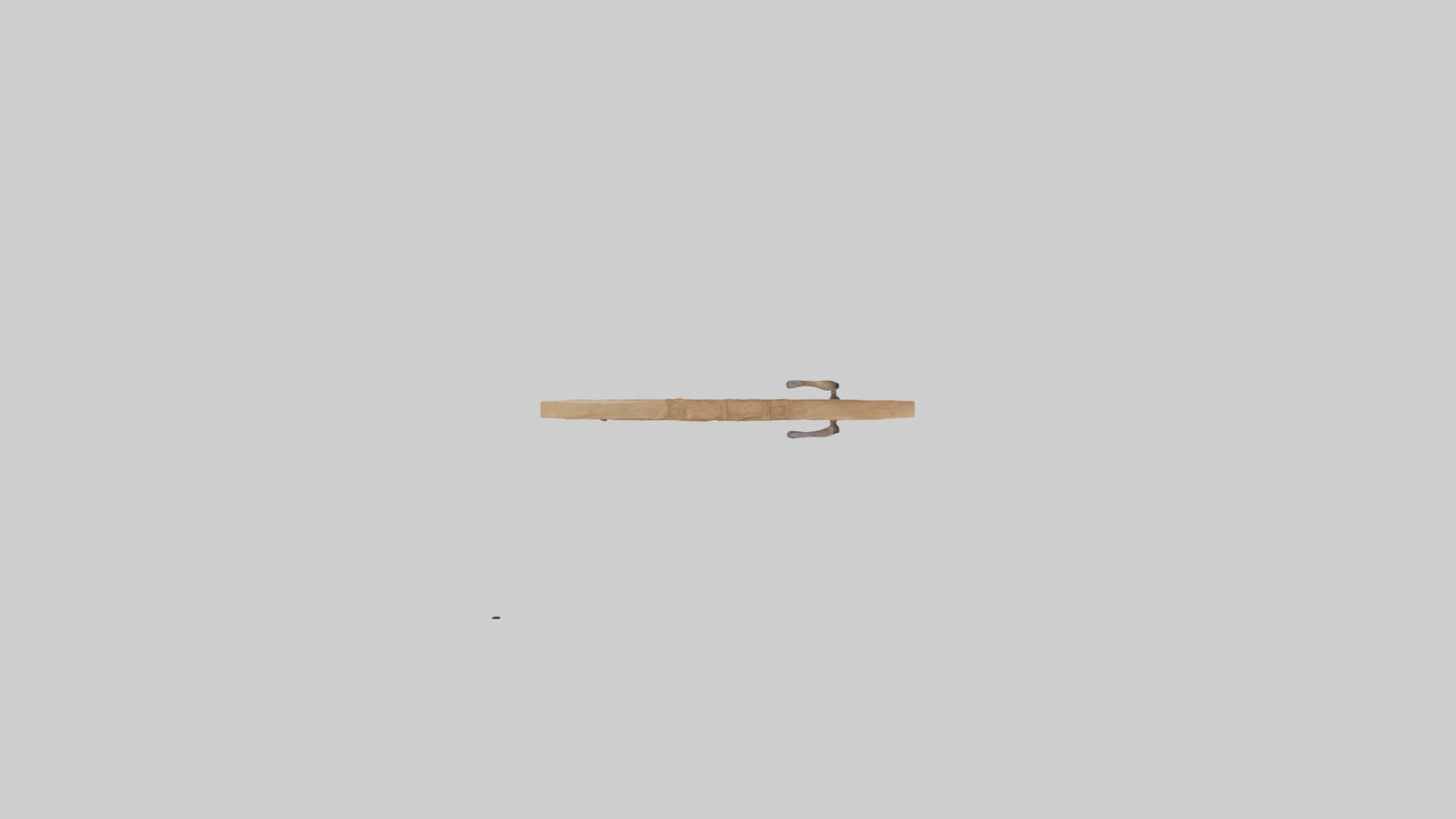 Carved wood door model 3D model