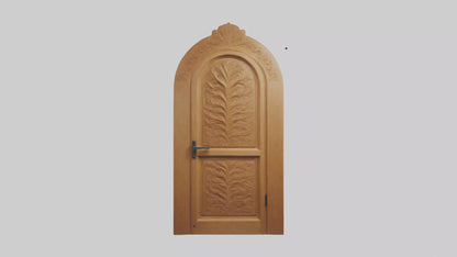 Carved wood door model 3D model