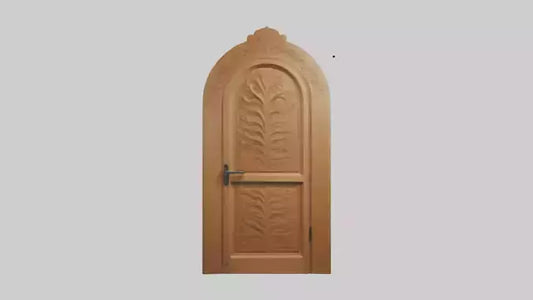Carved wood door model 3D model
