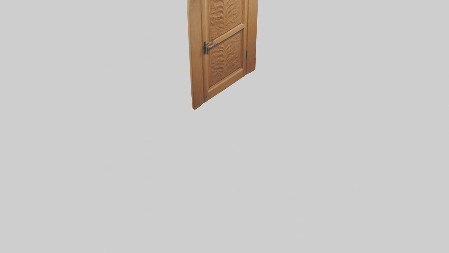 Carved wood door model 3D model