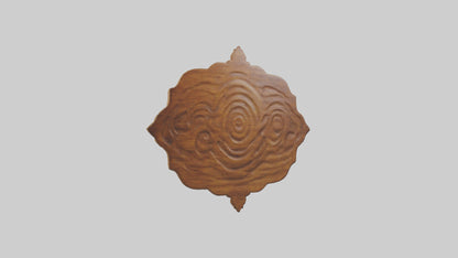 Carved wooden wall hanging model 3D model