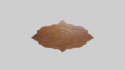 Carved wooden wall hanging model 3D model