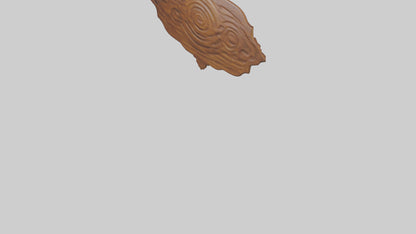 Carved wooden wall hanging model 3D model