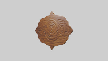 Carved wooden wall hanging model 3D model