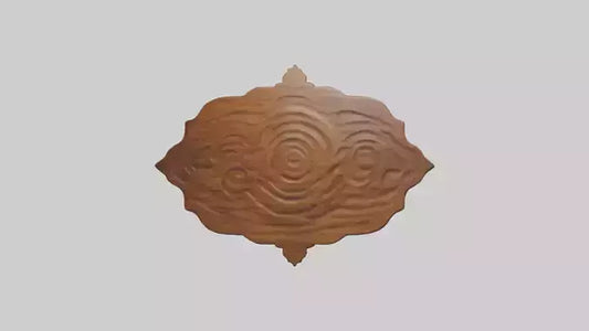 Carved wooden wall hanging model 3D model